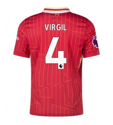 Liverpool Virgil van Dijk #4 Primera Equipación 2024-25 Manga Corta